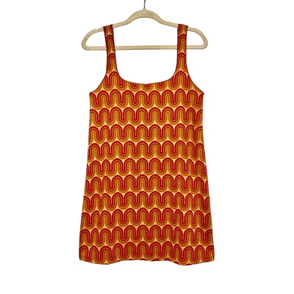 ZARA Geometric Print Knit Mini Dress. Size Small - Picture 4 of 10